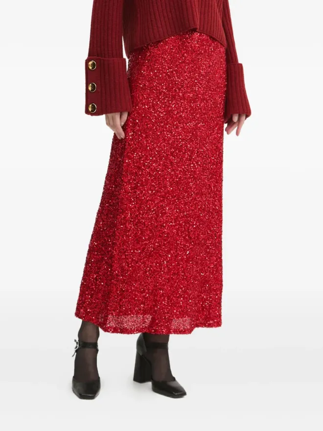 Never Fully Dressed NEVER FULLY DRESSED スパンコール装飾ミディスカートの商品画像