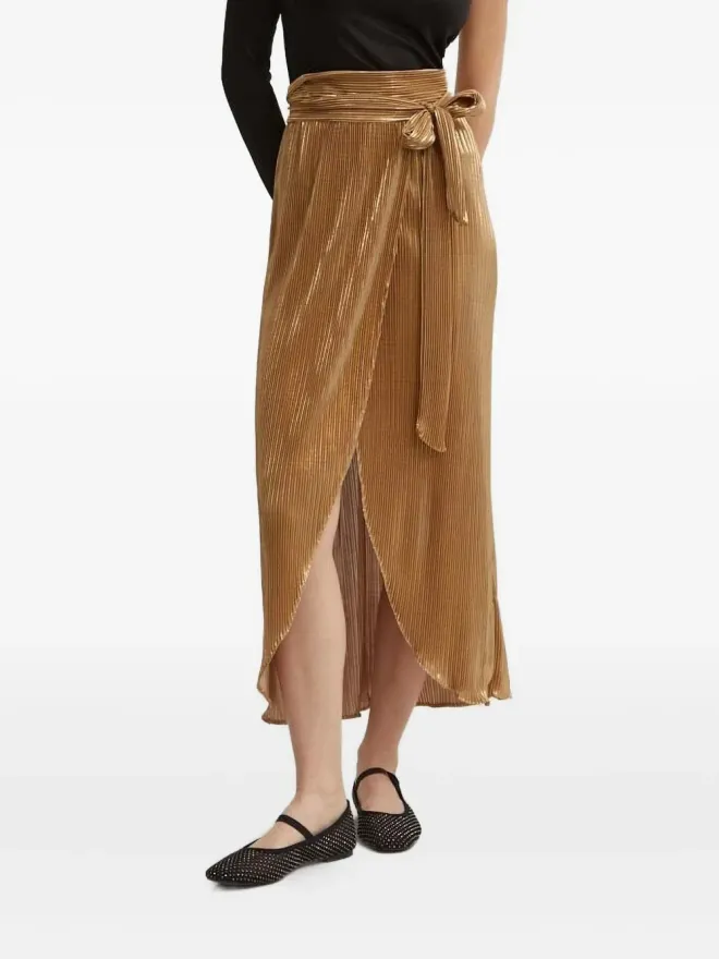 Never Fully Dressed NEVER FULLY DRESSED プリーツ入りラップミディスカートの商品画像