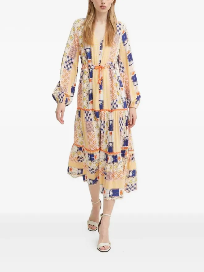 Never Fully Dressed NEVER FULLY DRESSED パッチワーク ティアード ミディドレスの商品画像