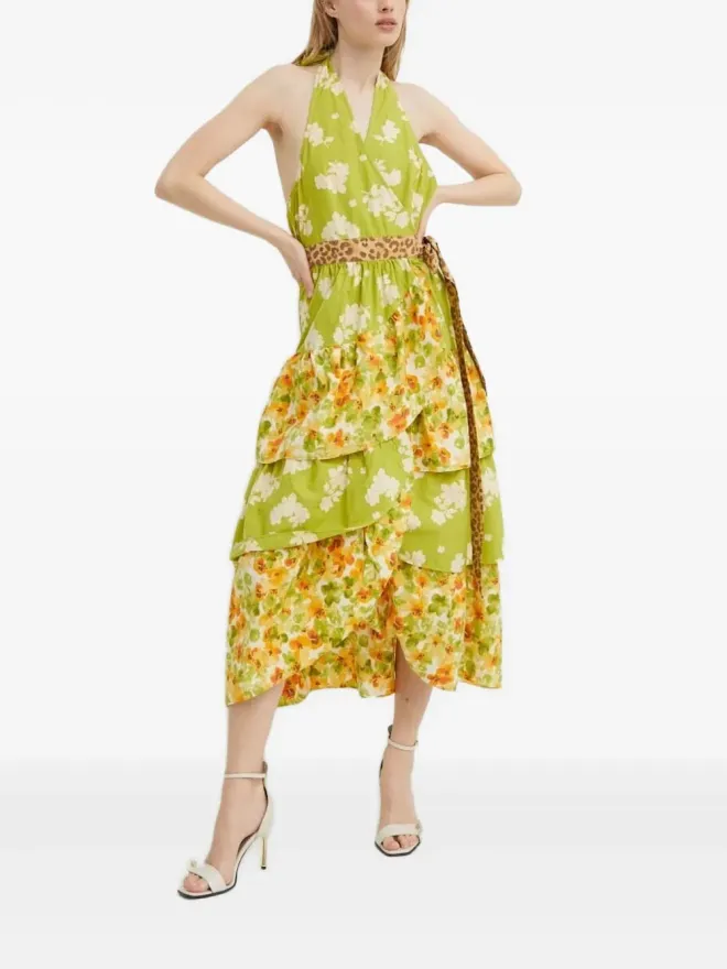 Never Fully Dressed NEVER FULLY DRESSED 花柄プリントのホルターネックドレスの商品画像