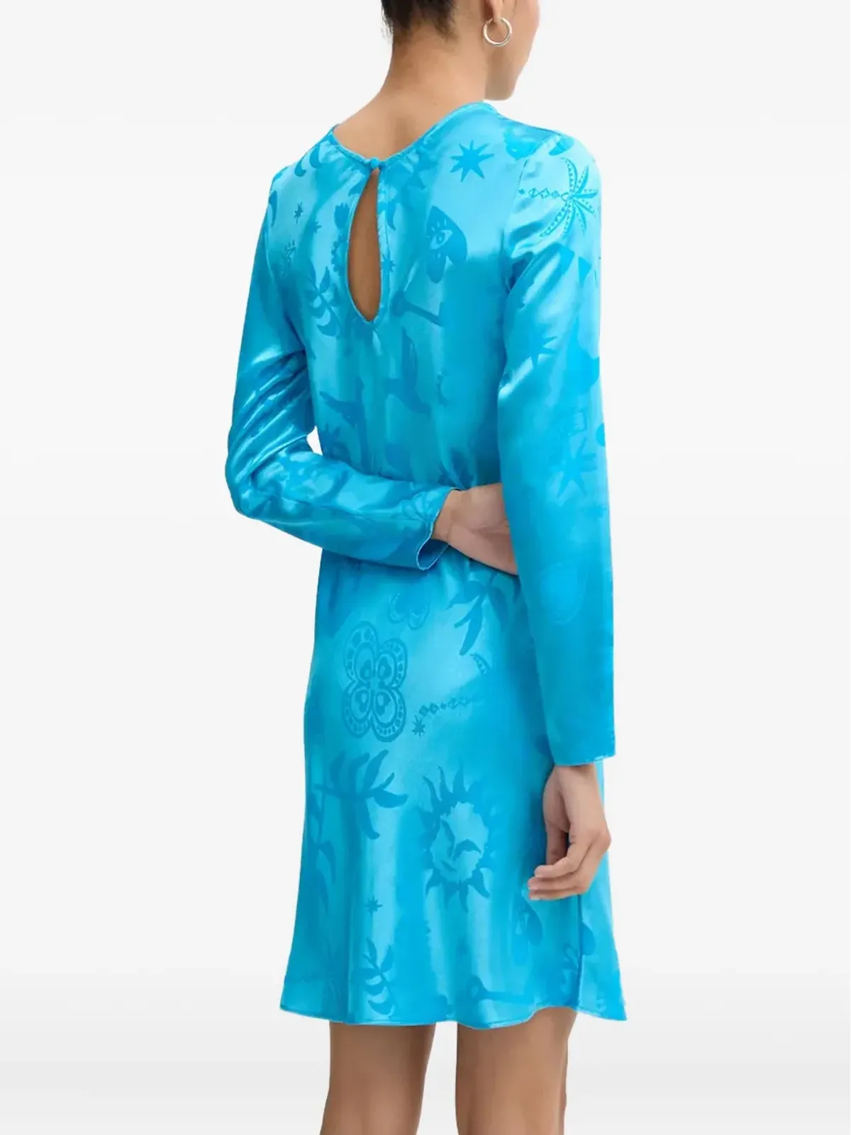 NEVER FULLY DRESSED long-sleeve printed dress - Blue - 画像3