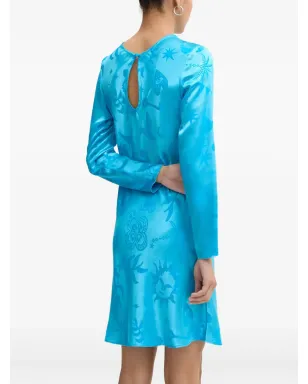 NEVER FULLY DRESSED long-sleeve printed dress - Blue - サムネイル3