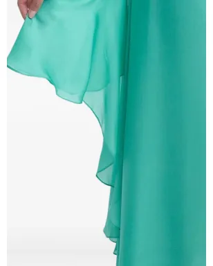 LUISA SPAGNOLI ruffled open-back maxi dress - Green - サムネイル5