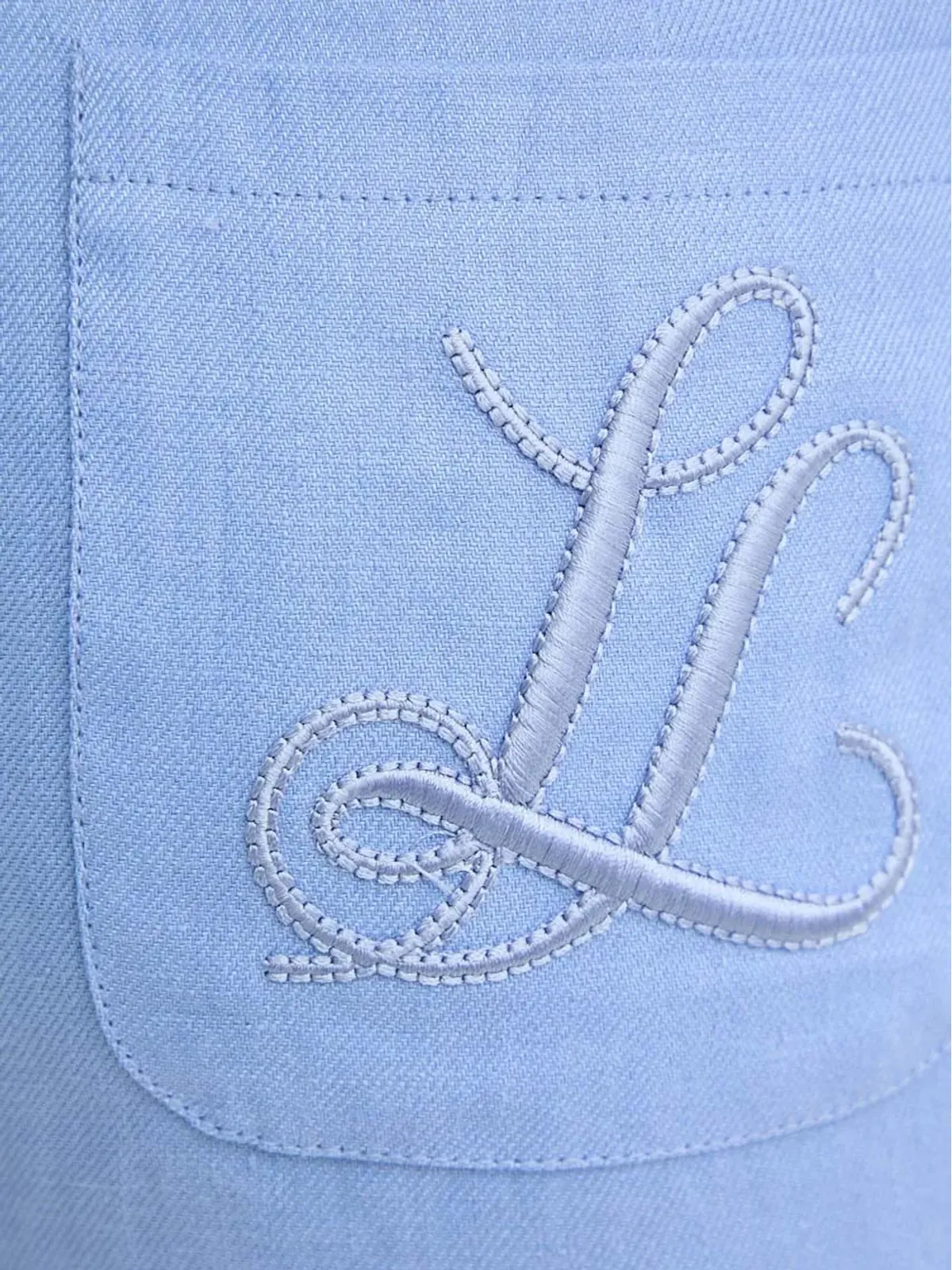 LUISA SPAGNOLI 刺繍ポケット付きリネンショーツ - 画像4