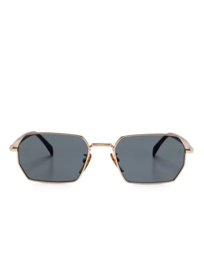 Eyewear by David Beckham Eyewear by David Beckham ジオメトリックフレームサングラス - ゴールドの商品画像