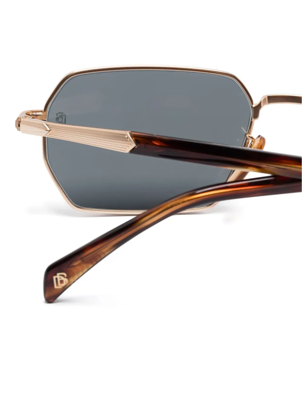 Eyewear by David Beckham ジオメトリックフレームサングラス - ゴールド - 画像3