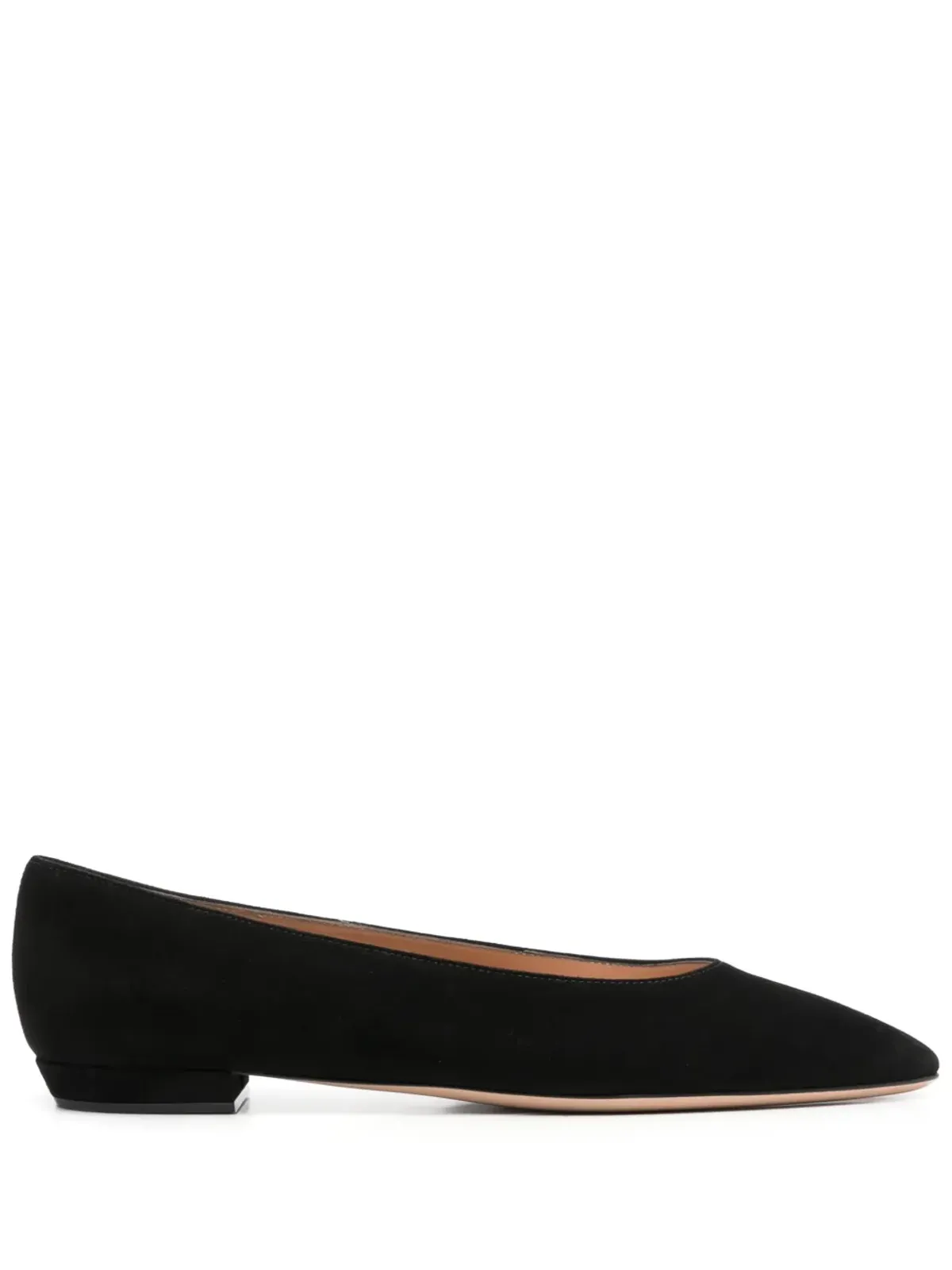 Gianvito Rossi ヌバック バレエフラット ブラック - 画像1