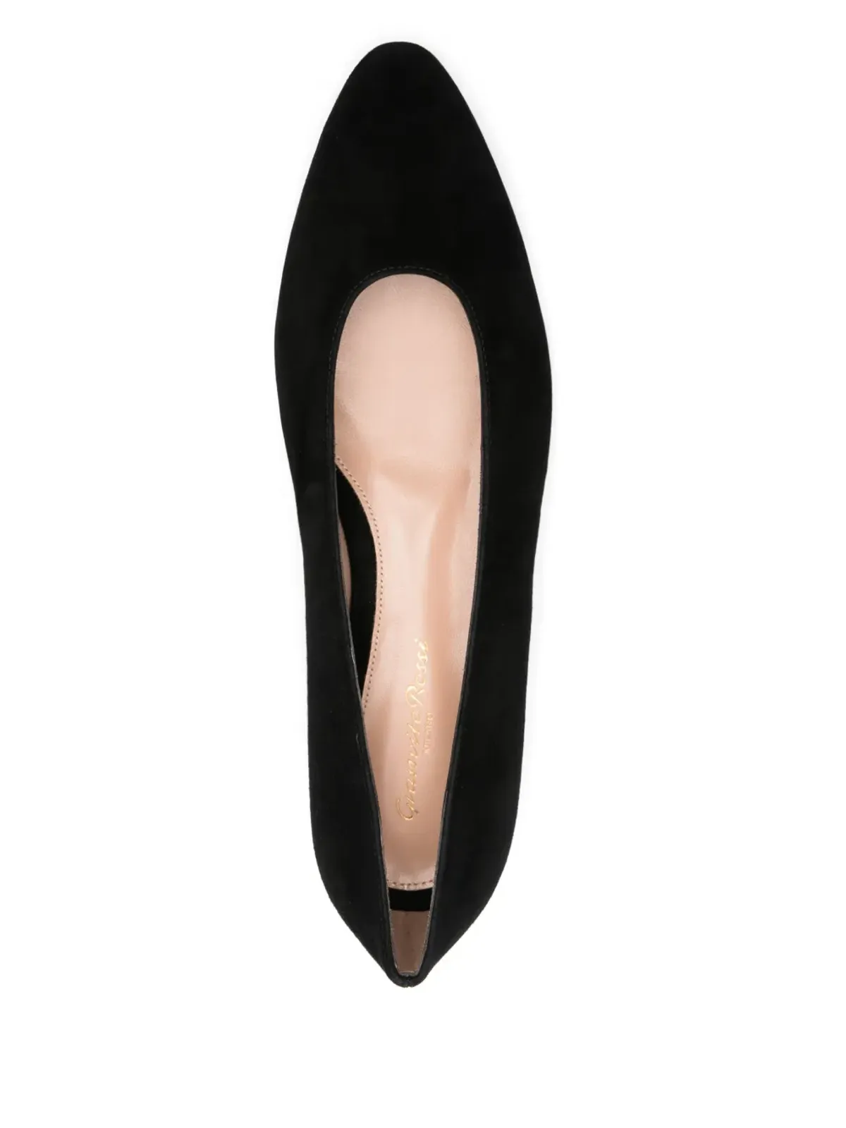 Gianvito Rossi ヌバック バレエフラット ブラック - 画像4