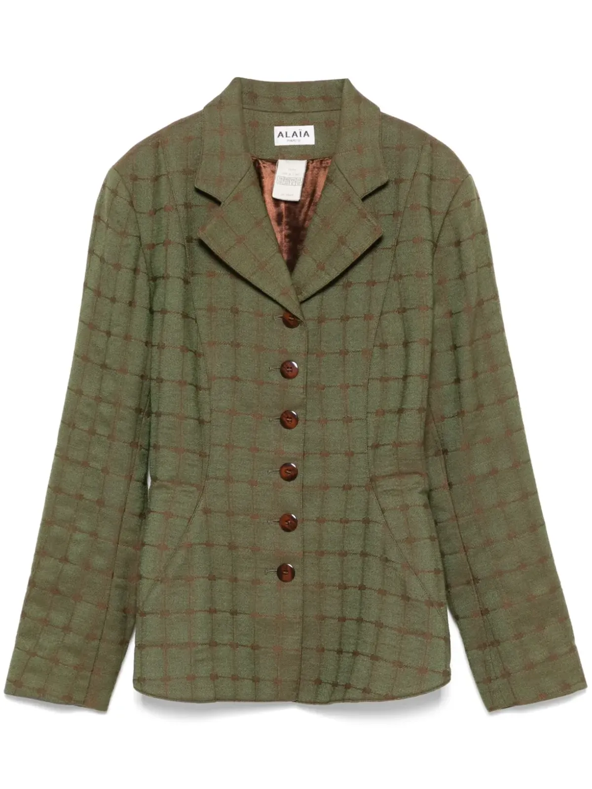 Alaïa Pre-Owned 1980年 チェック柄ジャケット - 画像1