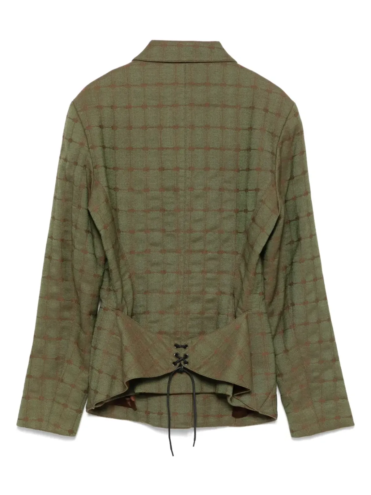 Alaïa Pre-Owned 1980年 チェック柄ジャケット - 画像2