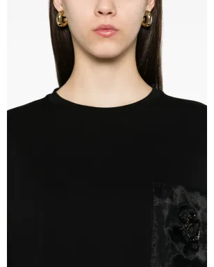 LIU JO ビーズロゴ Tシャツ - ブラック - サムネイル5
