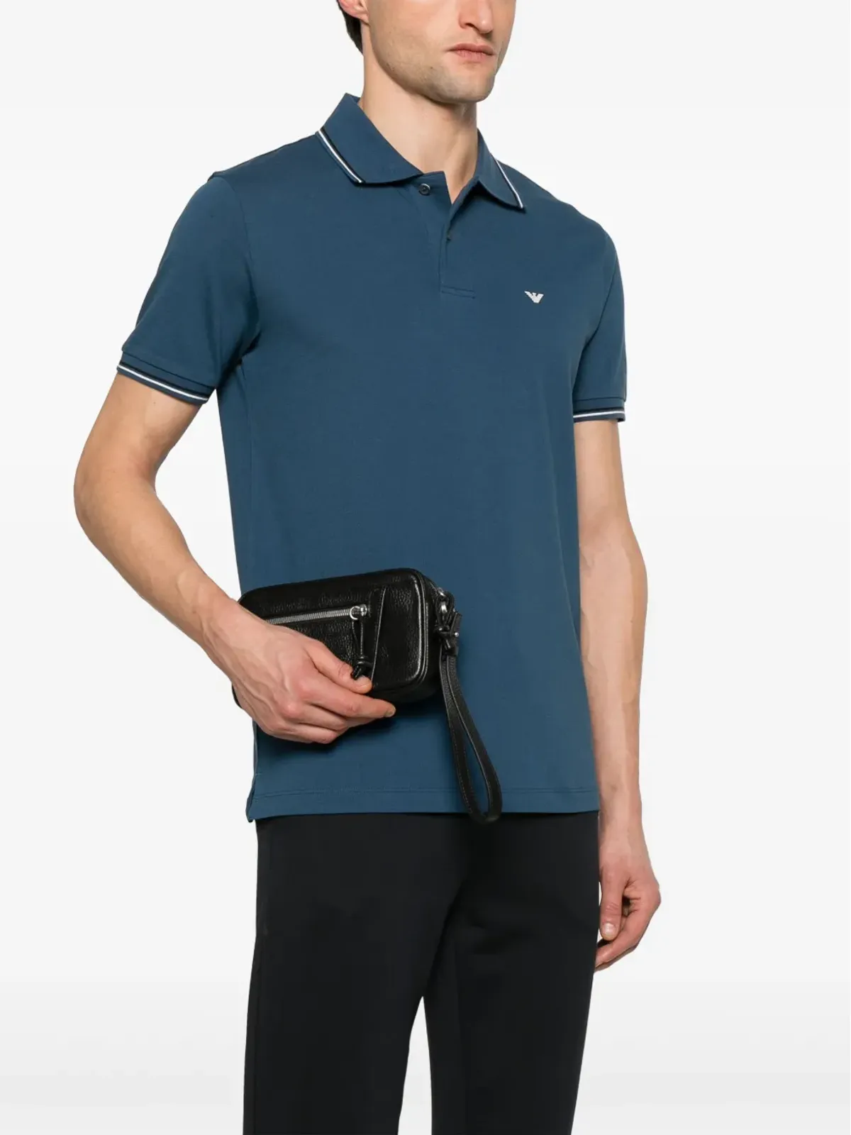 Emporio Armani レザー クラッチバッグ - ブラック - 画像2