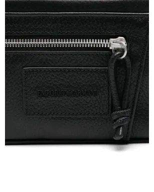 Emporio Armani レザー クラッチバッグ - ブラック - サムネイル4