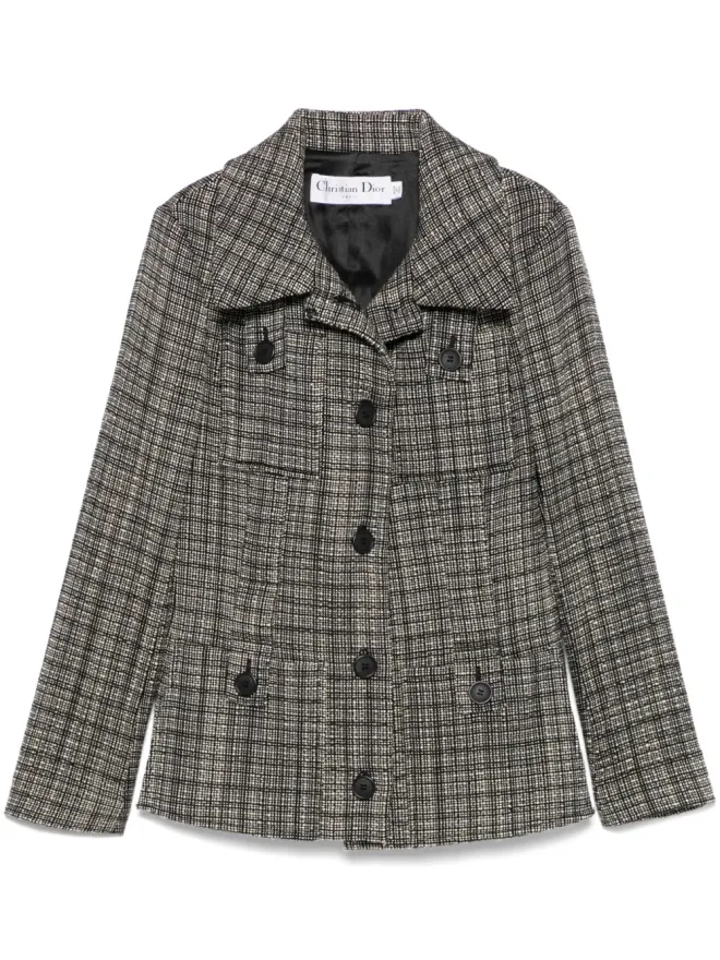 Christian Dior Pre-Owned Christian Dior ビンテージ 2010年代 ツイードジャケット ブラックの商品画像