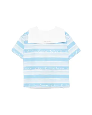 Dolce & Gabbana Kids ストライプ柄ポプリンシャツ ブルー - サムネイル2