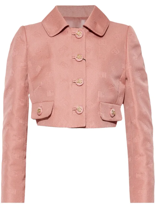 Dolce & Gabbana Dolce & Gabbana DNAモノグラムジャカードジャケット - ピンクの商品画像