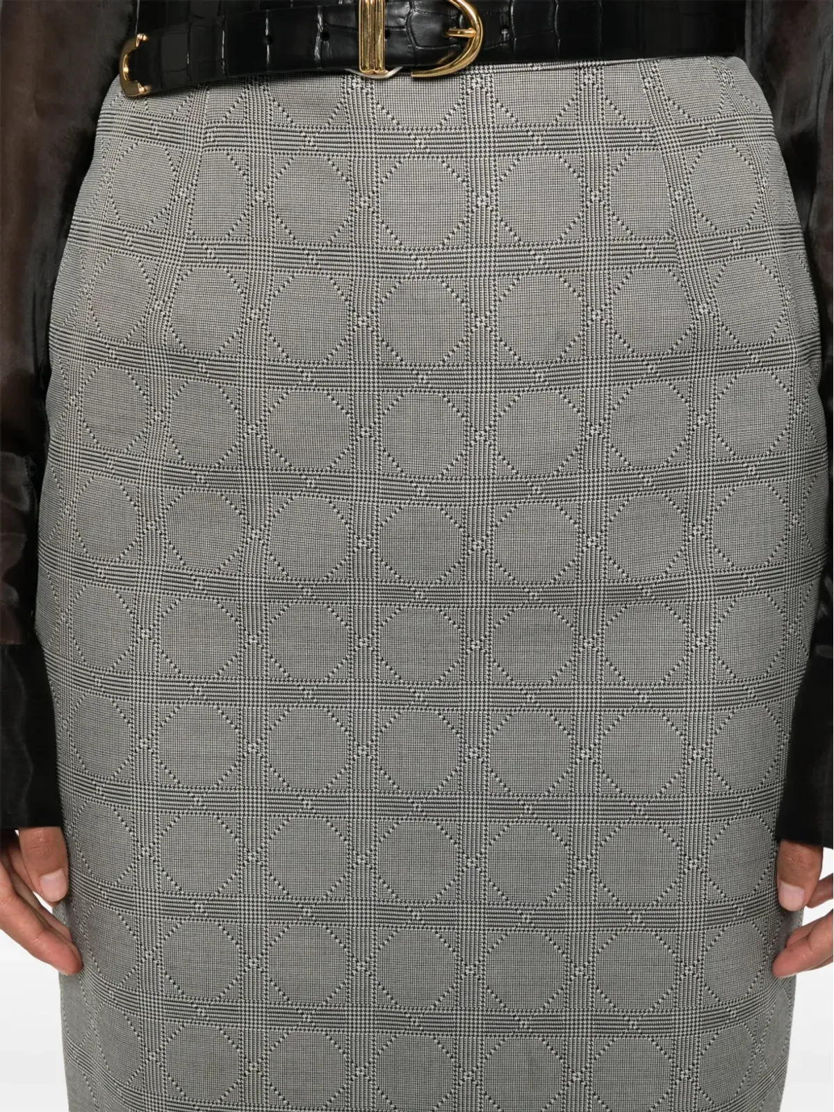 Christian Dior ビンテージ 2010年代 ミックスプリント スカート - グレー - 画像5