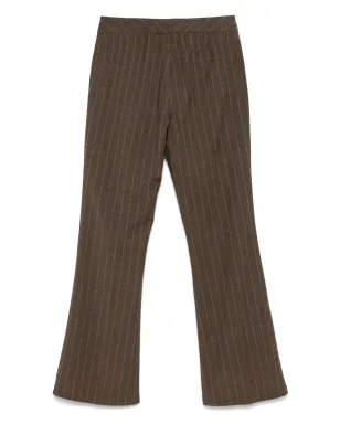 John Galliano Pre-Owned ブラウンの2000年代ピンストライプパンツ - サムネイル2