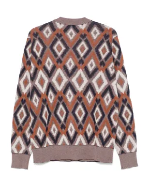 Piacenza Cashmere パターンジャカード カーディガン - Brown - サムネイル2
