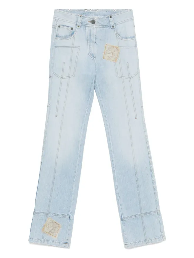 Christian Dior Pre-Owned ビンテージ Christian Dior ジーンズ 2000年代 パッチディテール ブルーの商品画像