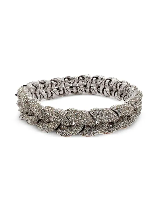 Jennifer Gibson Jewellery Jennifer Gibson Jewellery 1980年代ビンテージ Ciner クリスタル装飾ブレスレット - シルバーの商品画像
