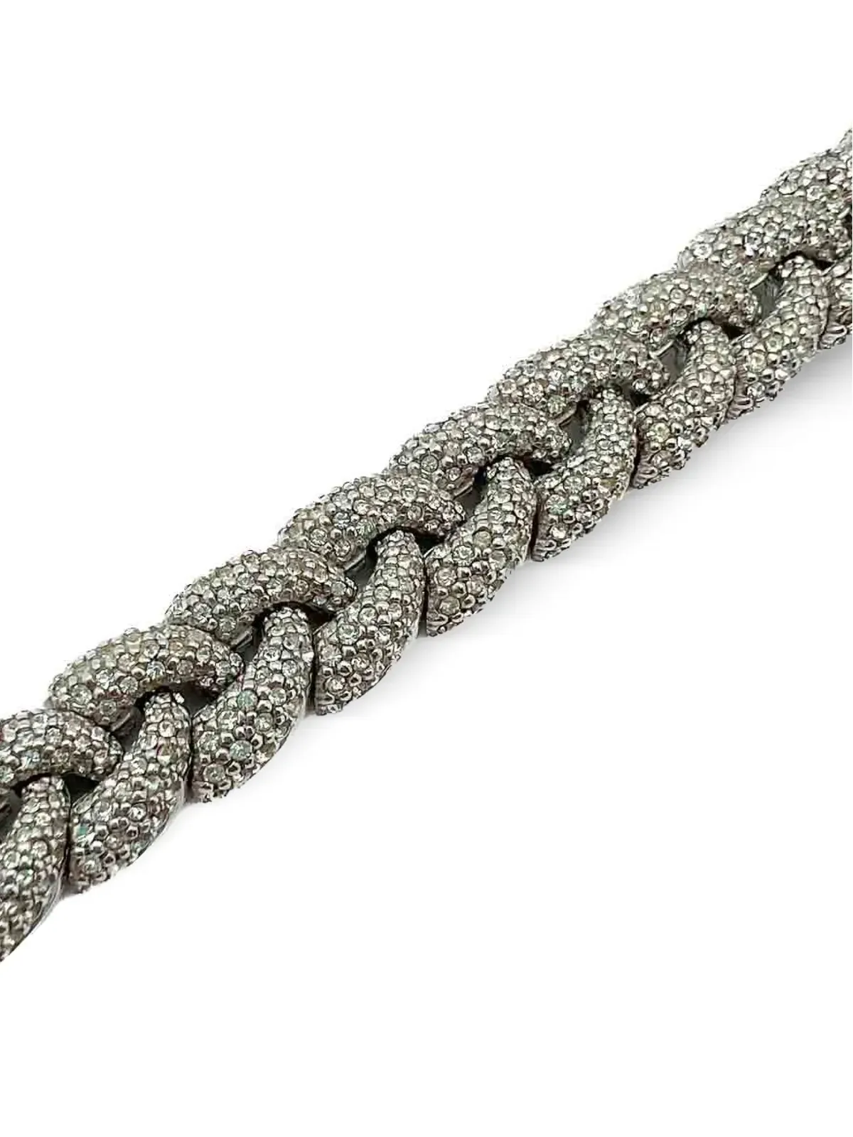 Jennifer Gibson Jewellery 1980年代ビンテージ Ciner クリスタル装飾ブレスレット - シルバー - 画像3