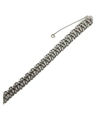 Jennifer Gibson Jewellery 1980年代ビンテージ Ciner クリスタル装飾ブレスレット - シルバー - サムネイル4