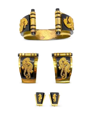Jennifer Gibson Jewellery シーホース・スイート セット（Jean Painlevé）- ゴールド - サムネイル1