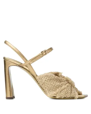 Jimmy Choo アニカ 95mm サンダル - ゴールド - サムネイル1