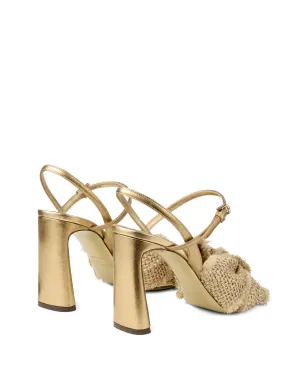 Jimmy Choo アニカ 95mm サンダル - ゴールド - サムネイル3