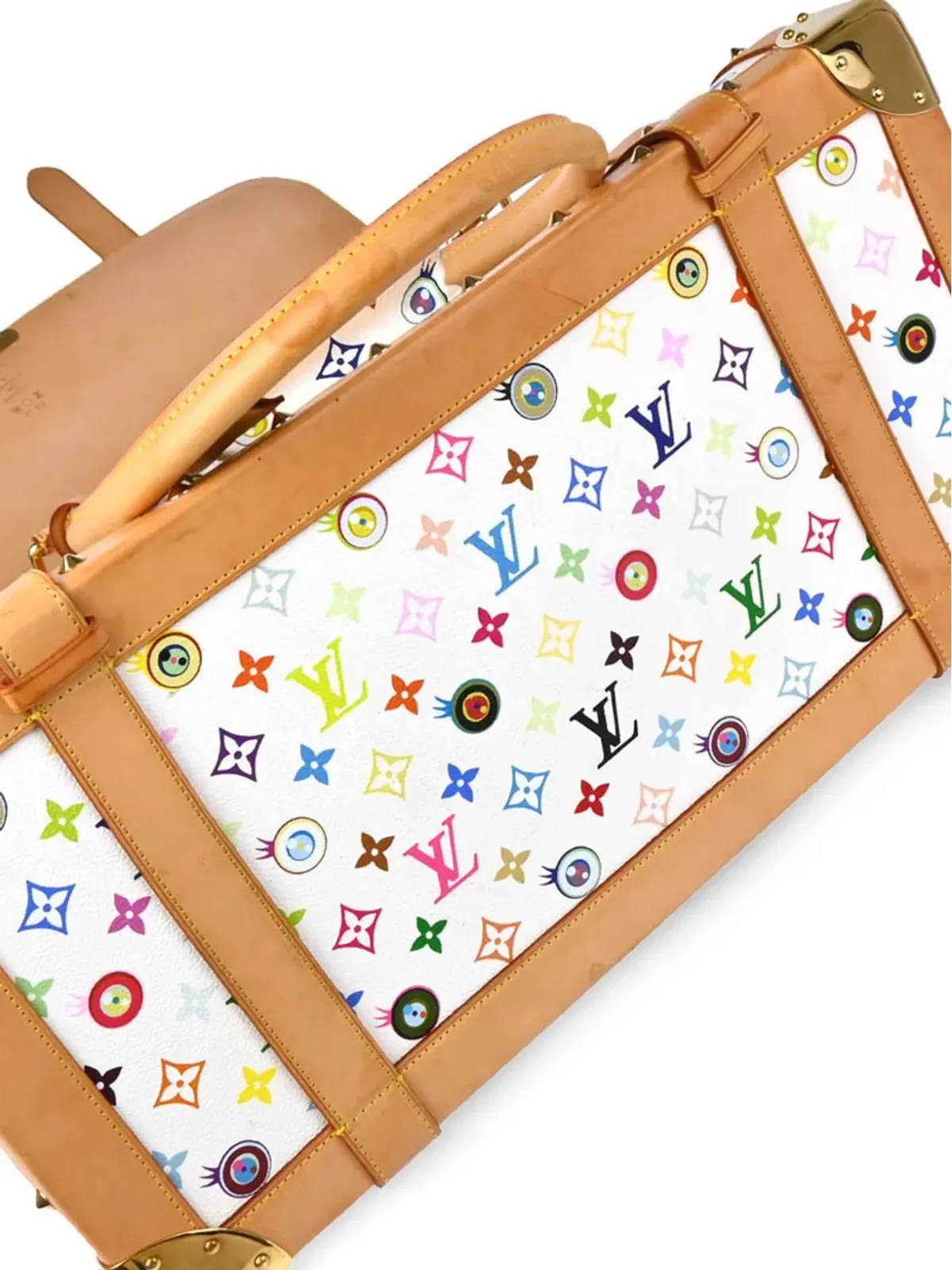 Louis Vuitton ビンテージ x Takashi Murakami 2002 Eye Love Sac Gigantic ハンドバッグ - ホワイト - 画像5