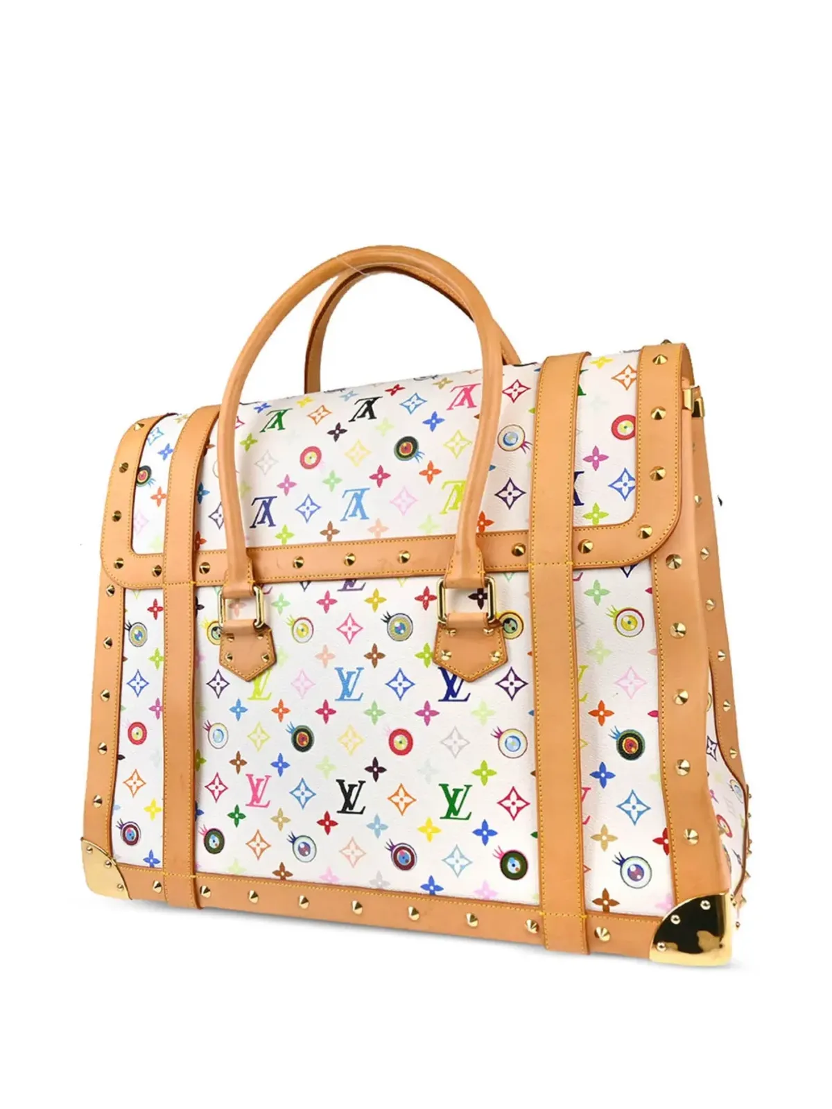 Louis Vuitton ビンテージ x Takashi Murakami 2002 Eye Love Sac Gigantic ハンドバッグ - ホワイト - 画像2