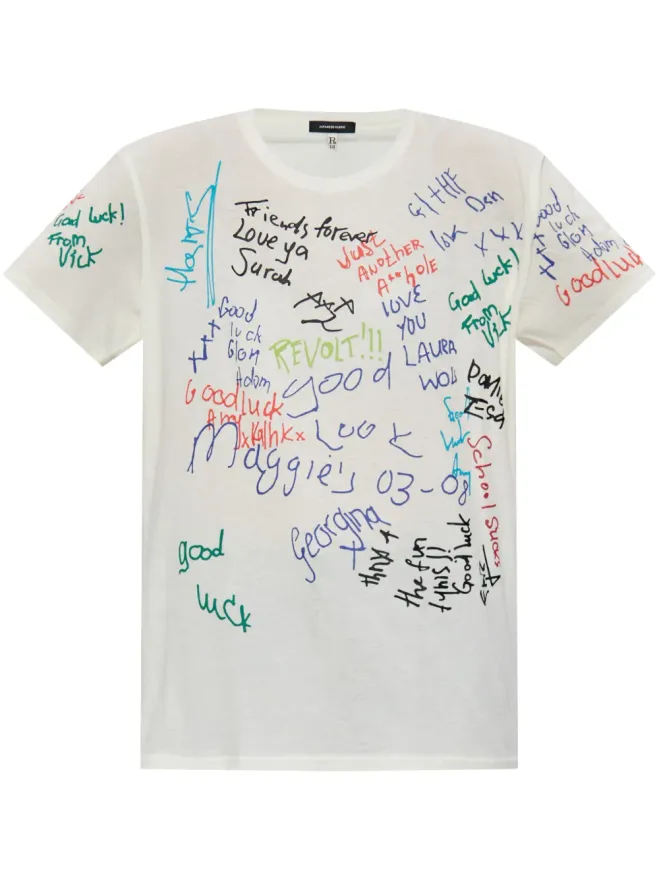 R13 R13 テキストプリントTシャツ ホワイトの商品画像