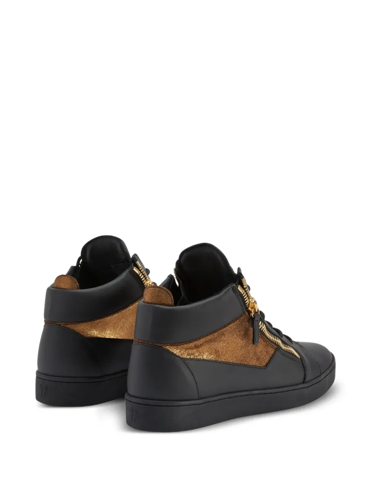 Giuseppe Zanotti クリス ジップディテール レザー ハイトップスニーカー - 画像3