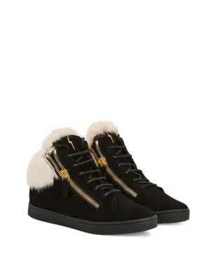 Giuseppe Zanotti Kriss ファー付きジップディテール スニーカー - サムネイル2