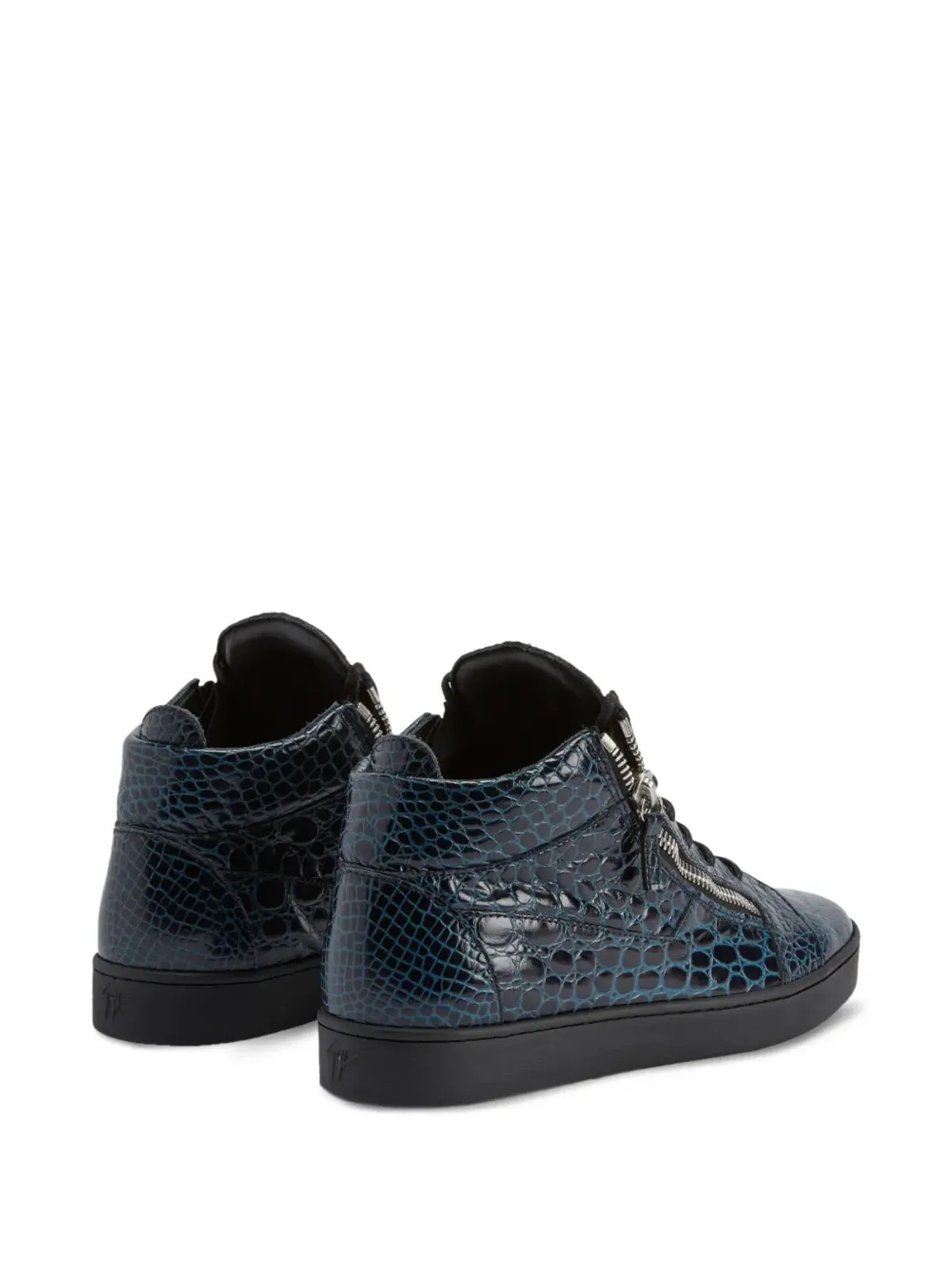 Giuseppe Zanotti クリス クロコダイルエフェクト スニーカー - ブラック - 画像3