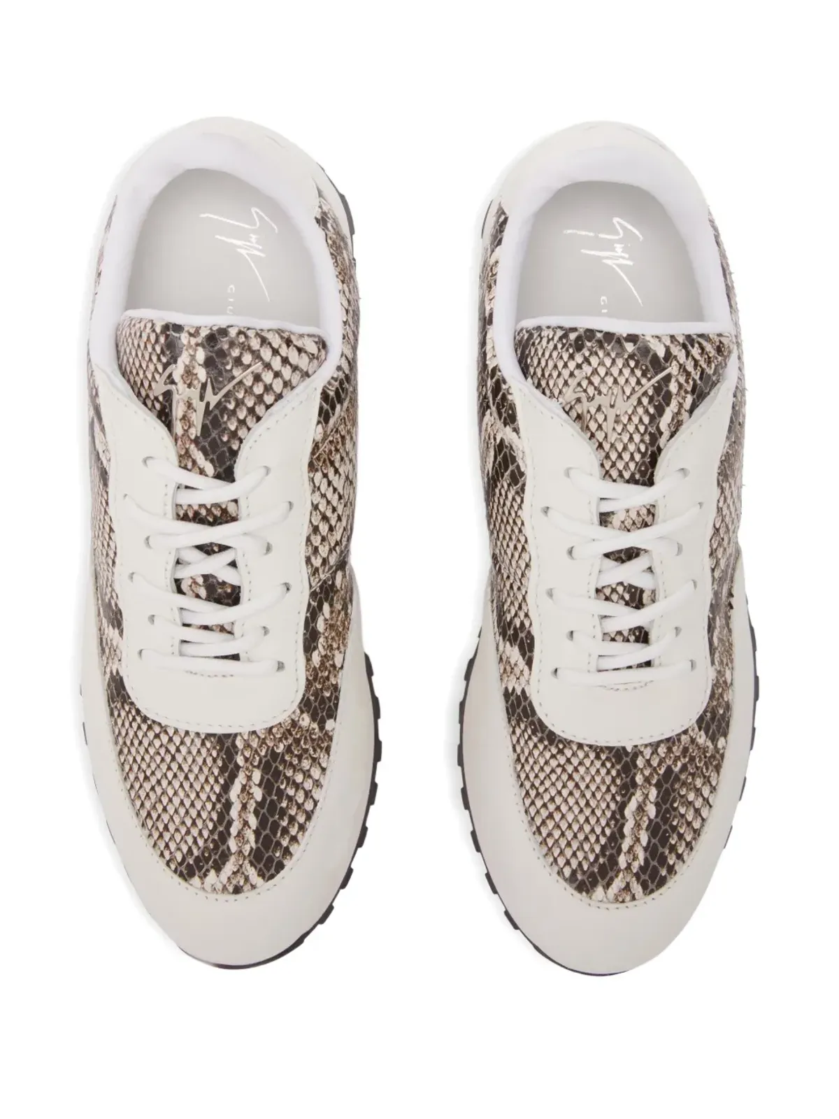 Giuseppe Zanotti ジム 蛇皮柄レザー スニーカー - ニュートラルカラー - 画像4