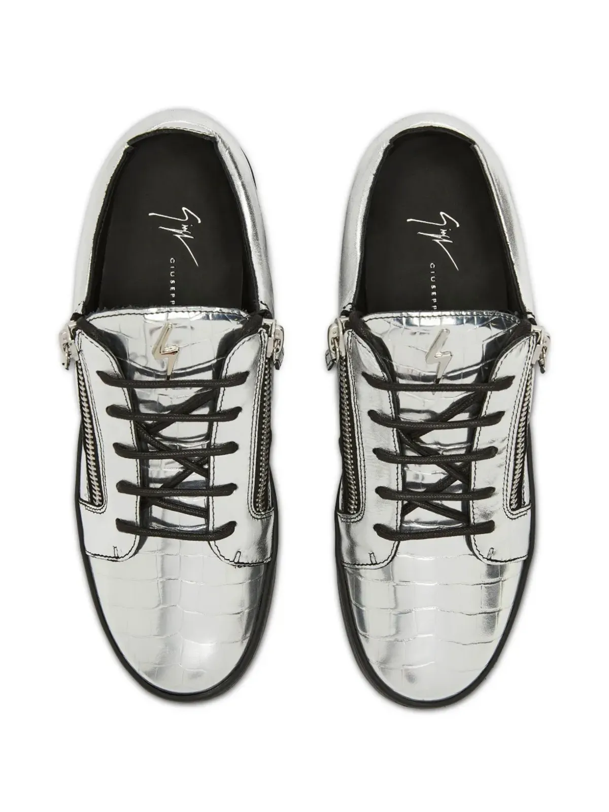 Giuseppe Zanotti フランキー ダブルジップ ロー・トゥ スニーカー - 画像4