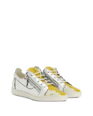 Giuseppe Zanotti ニッキ メタリックジップディテールスニーカー - グレー - サムネイル2