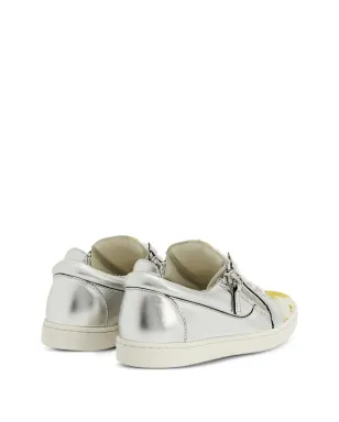 Giuseppe Zanotti ニッキ メタリックジップディテールスニーカー - グレー - サムネイル3