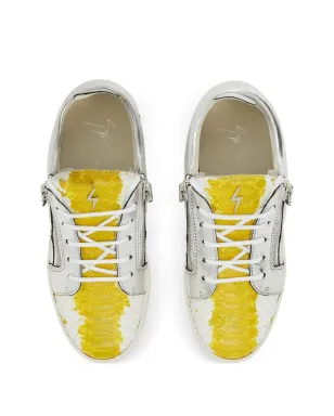 Giuseppe Zanotti ニッキ メタリックジップディテールスニーカー - グレー - サムネイル4