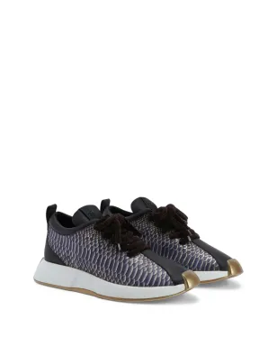 Giuseppe Zanotti ヘビ革風プリントスニーカー - ブラック - サムネイル2