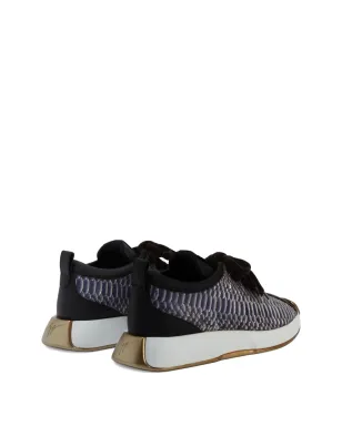 Giuseppe Zanotti ヘビ革風プリントスニーカー - ブラック - サムネイル3