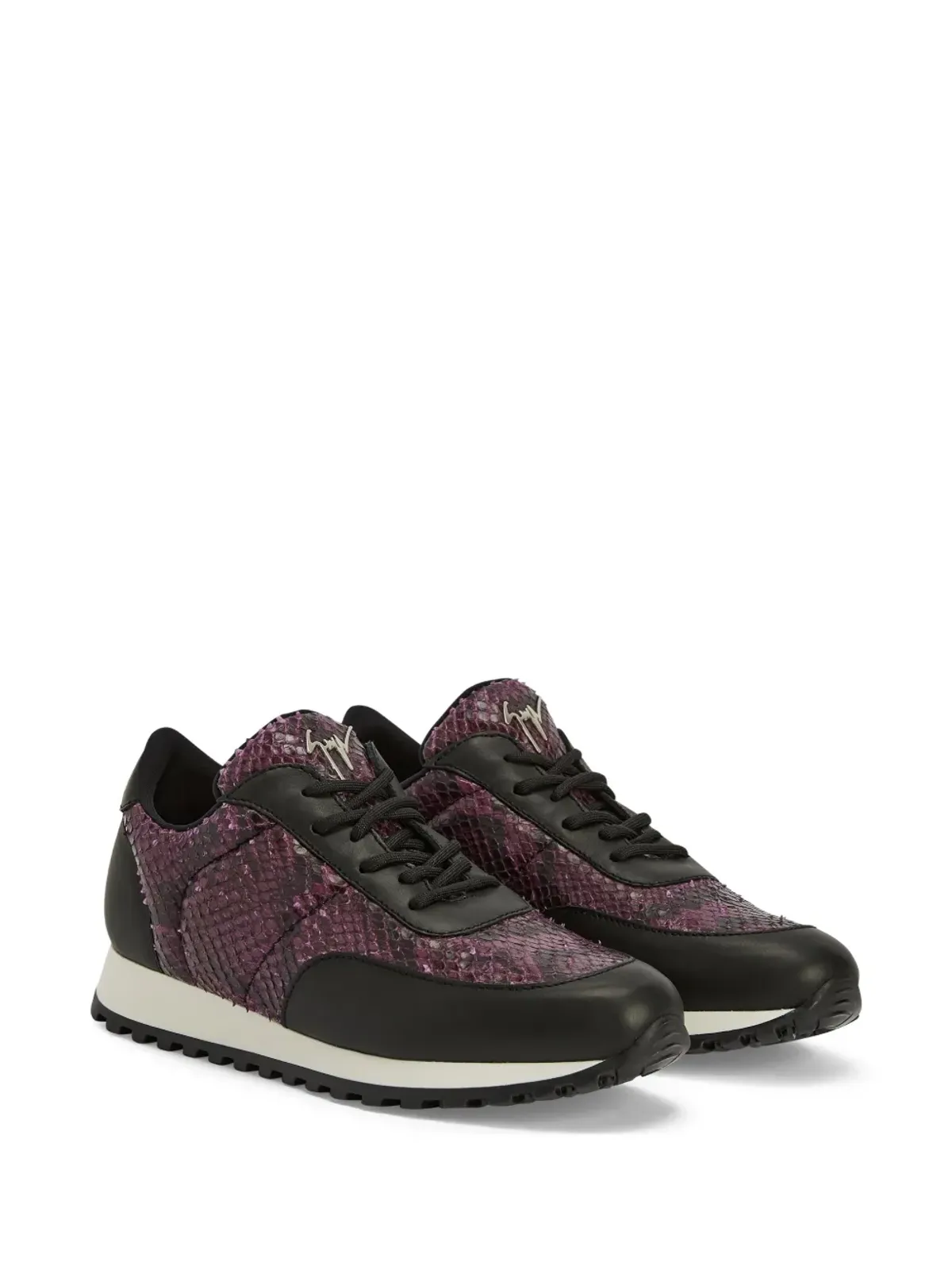 Giuseppe Zanotti Jimi snakeskin leather sneakers - 画像2