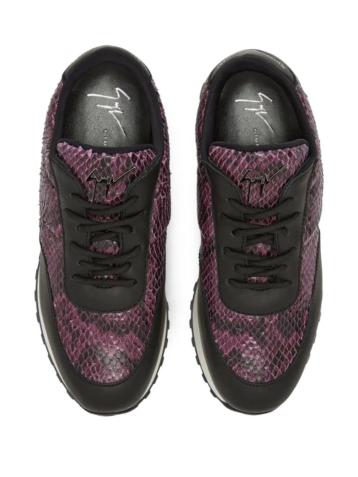 Giuseppe Zanotti Jimi snakeskin leather sneakers - 画像4