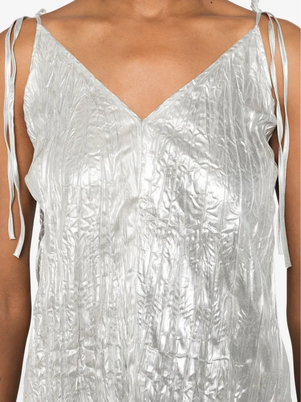 Marques'Almeida しわ加工のスリップドレス - 画像5