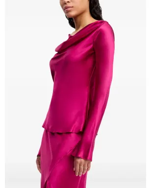 Alejandra Alonso Rojas シルクブラウス - ピンク - サムネイル4