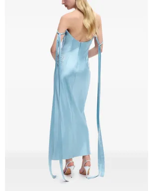 Alejandra Alonso Rojas 袖を結ぶストラップレスドレス - サムネイル4