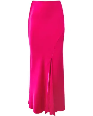 Alejandra Alonso Rojas シルク ミディスカート - ピンク - サムネイル1