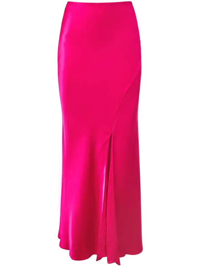 Alejandra Alonso Rojas Alejandra Alonso Rojas シルク ミディスカート - ピンクの商品画像